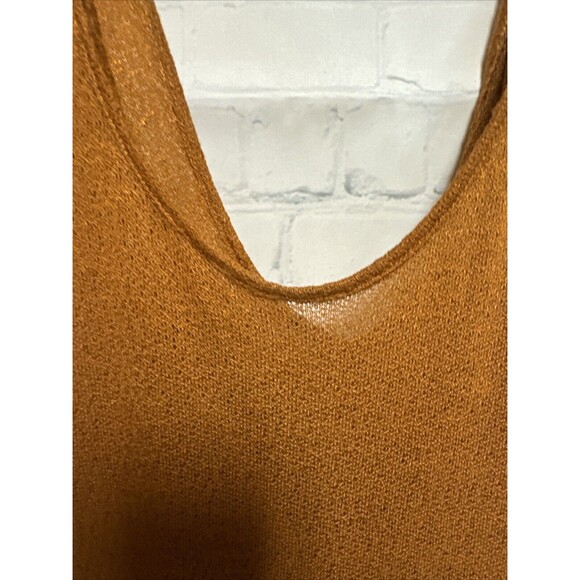 Free People Beach Essential Tank Crisscross In Back Dress Small Oversized Rust - Picture 2 of 7